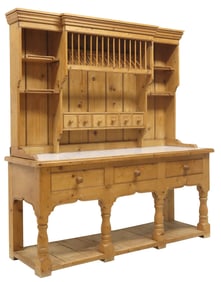 LARGE ENGLISH COUNTRY HOUSE PINE KITCHEN DRESSER
