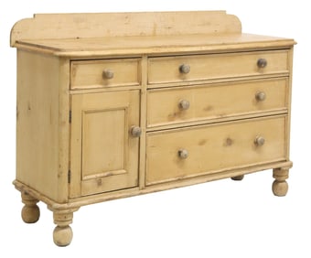 ENGLISH VICTORIAN SCRUBBED PINE DRESSER