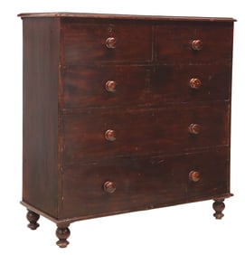 ENGLISH VICTORIAN SCUMBLED CHEST OF DRAWERS