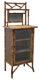 VICTORIAN JAPONISME BAMBOO ETAGERE CABINET