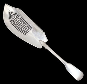 ENGLISH GEORGE III SILVER FIDDLE PATTERN FISH SLICE