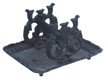 VICTORIAN PAINTED CAST IRON BOOT SCRAPER