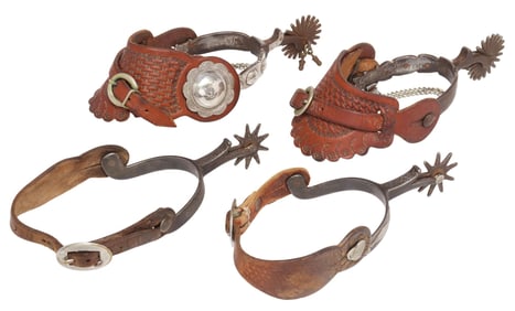 (2 PAIR) COWBOY SPURS, KELLY BROS. & FANCY TECO
