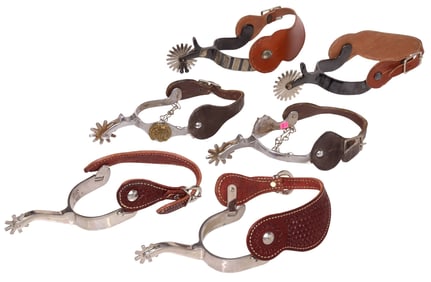 (3 PAIR) COWBOY SPURS