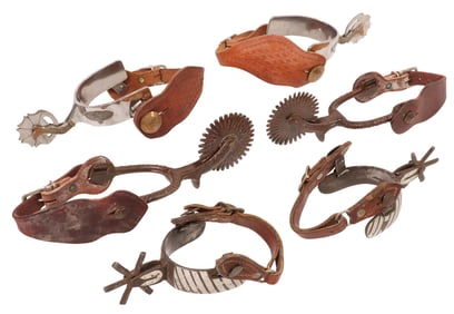 (3 PAIR) COWBOY SPURS