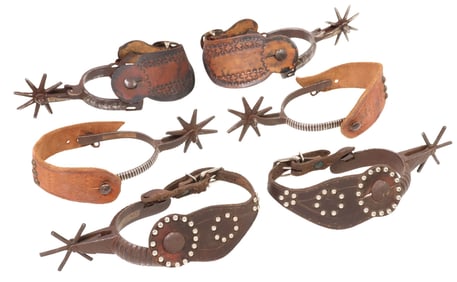 (3 PAIR) COWBOY SPURS, MEXICO