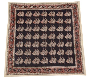 BLOCK PRINTED COTTON CALICO TEXTILE, INDIA
