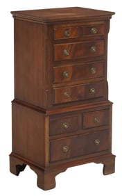 REPRODUX BEVAN FUNNELL GEORGIAN STYLE MAHOGANY GLOVE CHEST