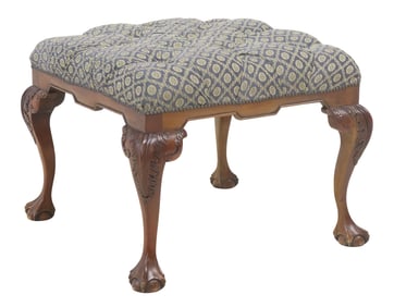 LARGE CHIPPENDALE STYLE OTTOMAN OR DRESSING STOOL