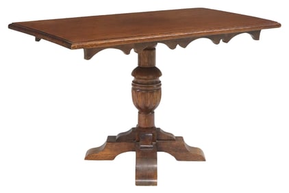 ENGLISH CARVED OAK COFFEE TABLE