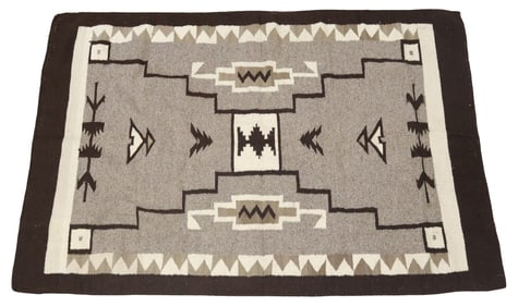 NAVAJO STYLE WOVEN RUG, MEXICO, 5'10.25 X 3'11"