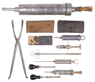 (LOT) ANTIQUE SURGICAL EQUIPMENT & MEDICAL SUPPLIES
