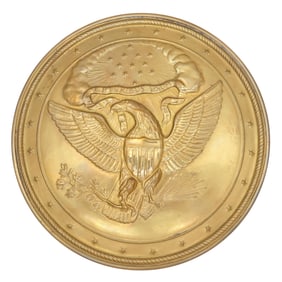 MMA REPLICA BRASS BOX UNITED STATES OLD TREATY SEAL SKIPPET