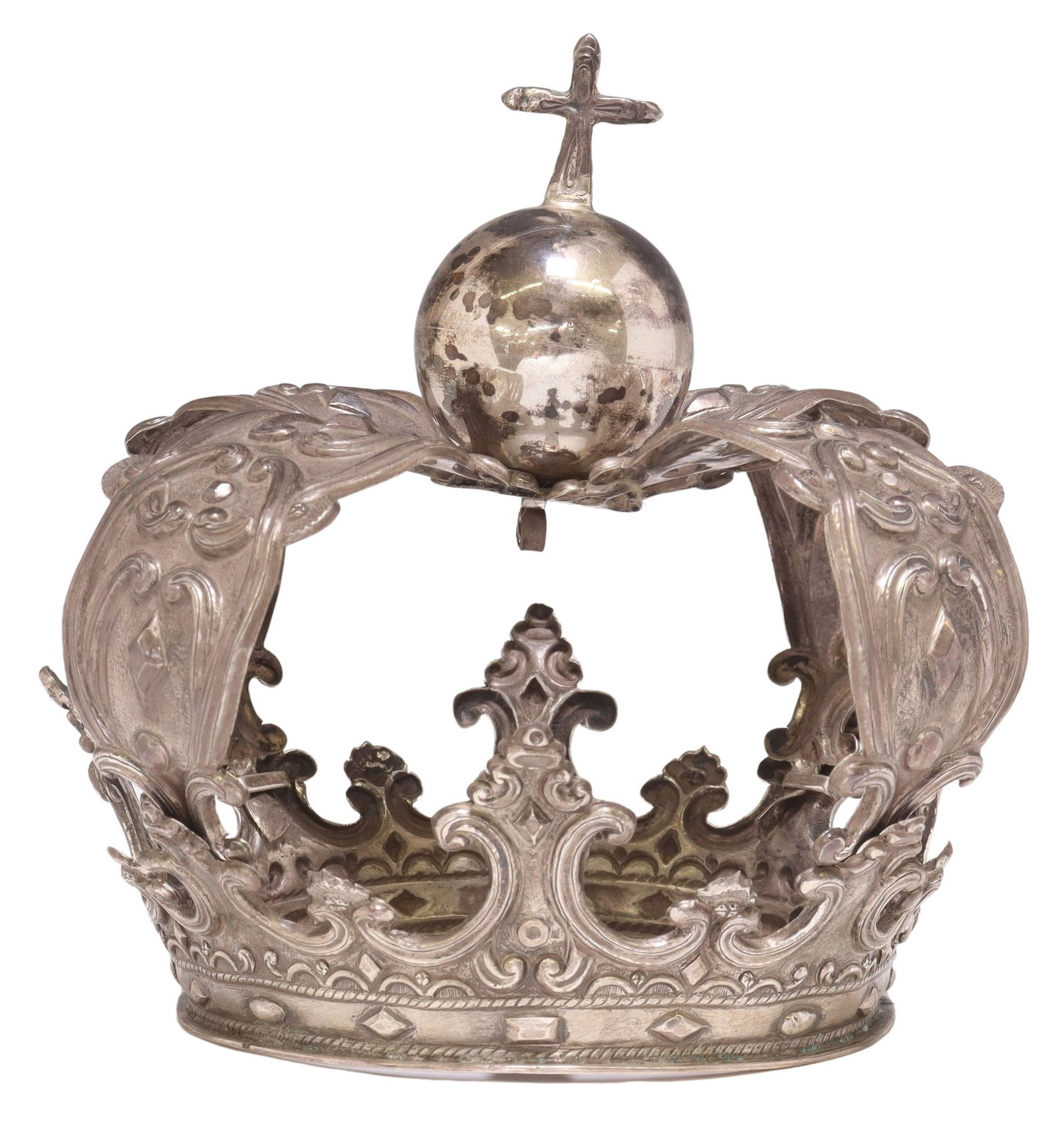 COLONIAL-STYLE STERLING SILVER SANTO'S CROWN