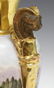 8: OLD PARIS PORCELAIN HEAVILY GILDED PEDESTAL URNS - 10