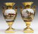 8: OLD PARIS PORCELAIN HEAVILY GILDED PEDESTAL URNS