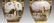 8: OLD PARIS PORCELAIN HEAVILY GILDED PEDESTAL URNS - 4
