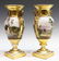 8: OLD PARIS PORCELAIN HEAVILY GILDED PEDESTAL URNS - 5