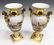 8: OLD PARIS PORCELAIN HEAVILY GILDED PEDESTAL URNS - 7