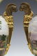 8: OLD PARIS PORCELAIN HEAVILY GILDED PEDESTAL URNS - 9