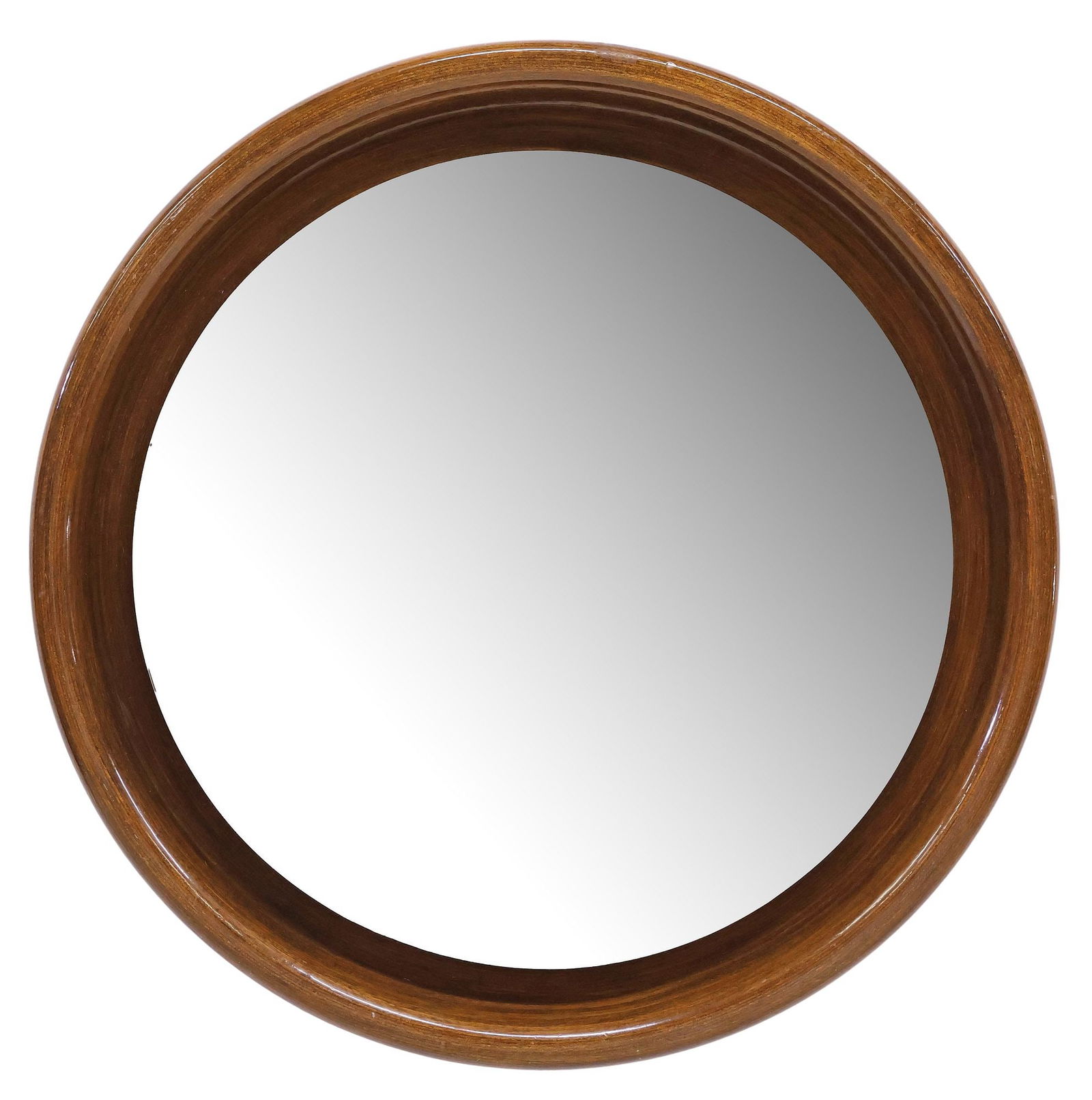 ITALIAN ILLUMINATED CIRCULAR WOOD BEVELED WALL MIRROR (1 of 3)