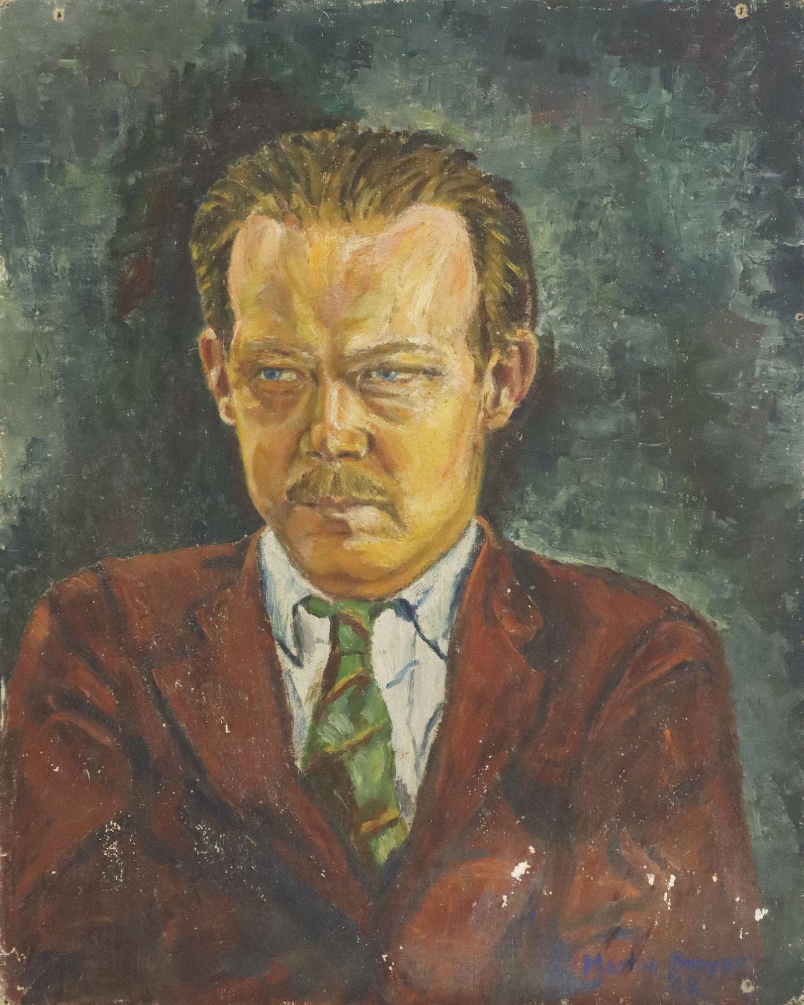 MARTIN DREYER (1909-2001) PAINTING, PORTRAIT OF FREDRIC HAND (1 of 6)