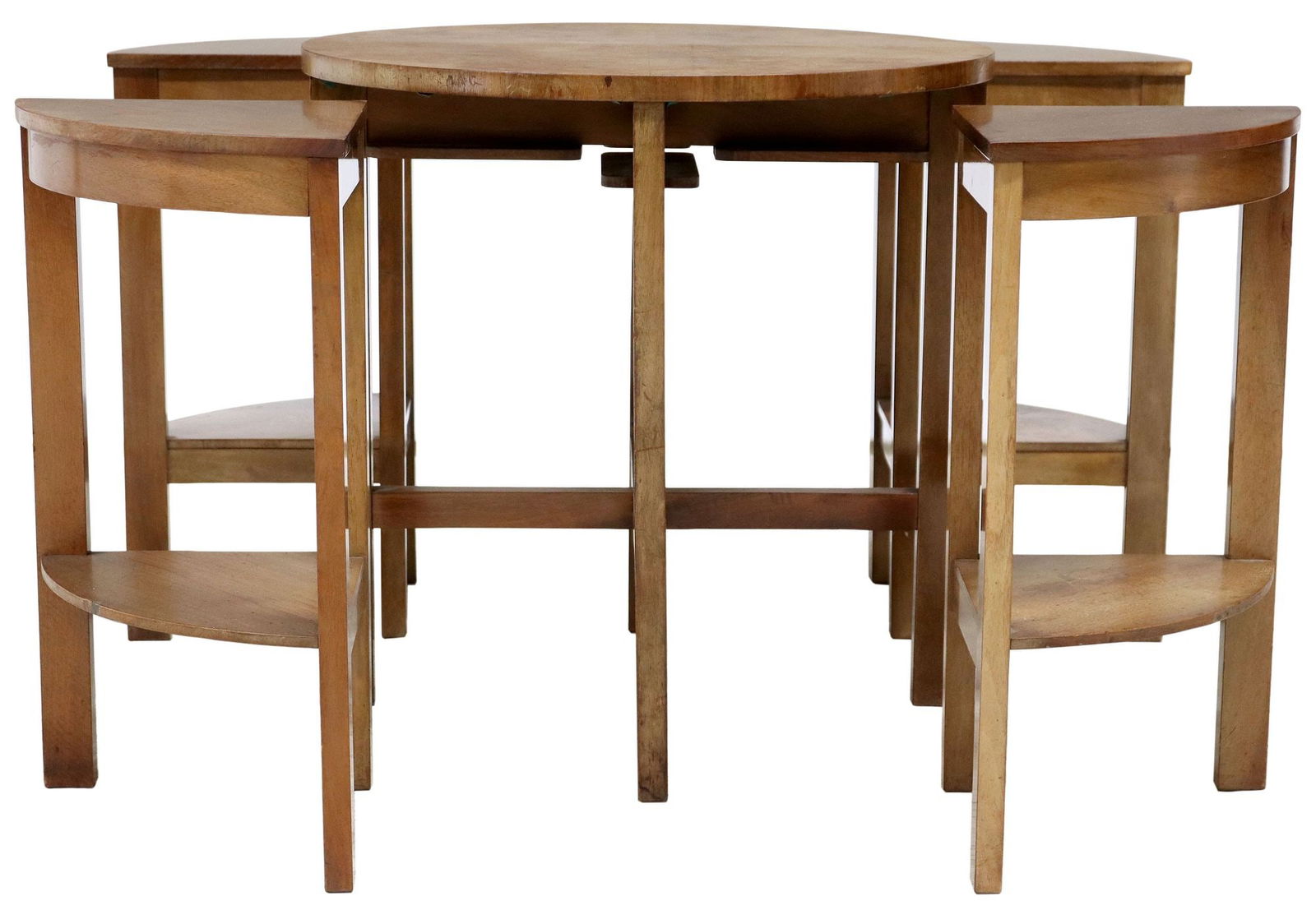 FRENCH ART DECO WALNUT NESTING TABLES (1 of 7)