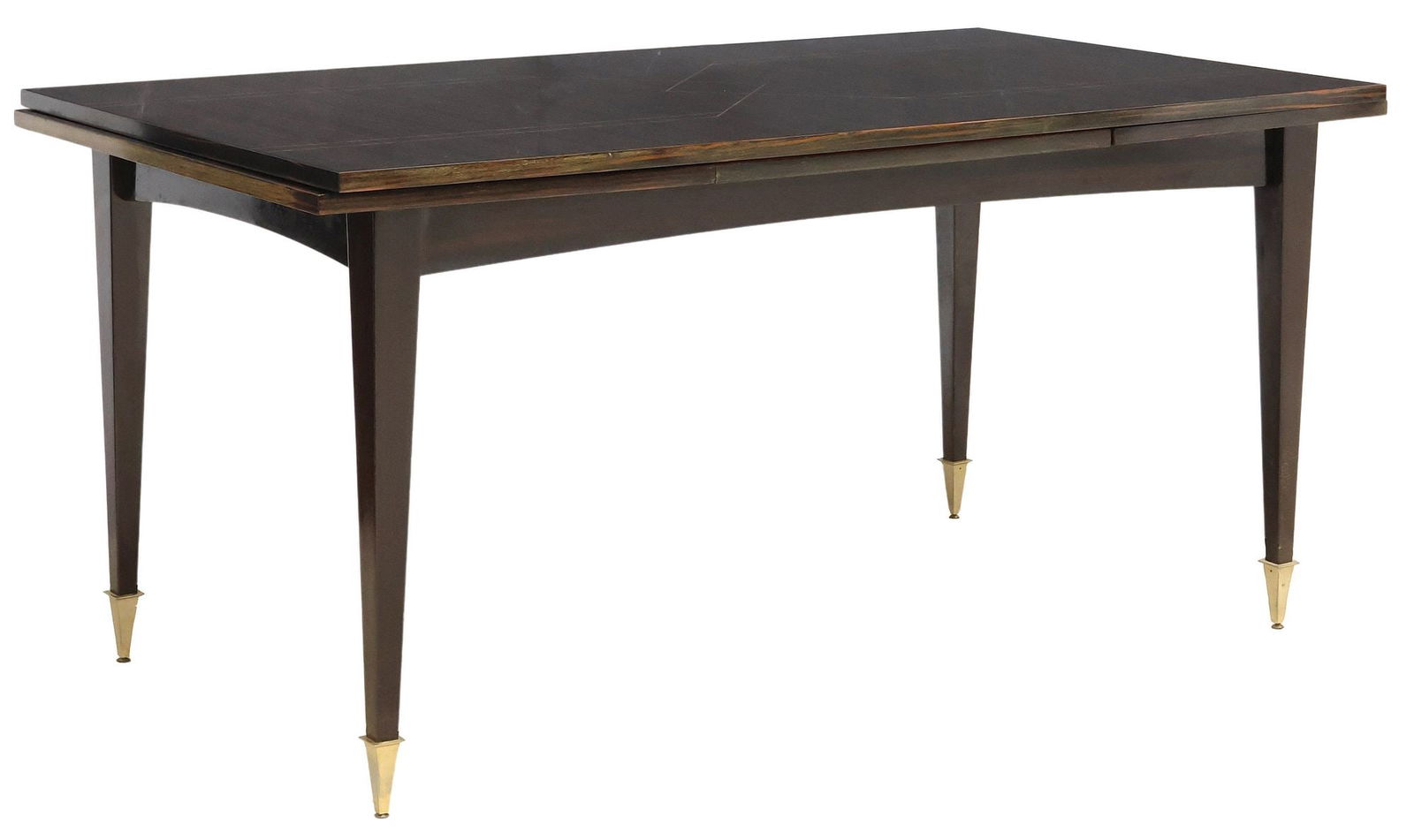 FRENCH MID-CENTURY MODERN INLAID EXTENSION TABLE, 102"L (1 of 5)