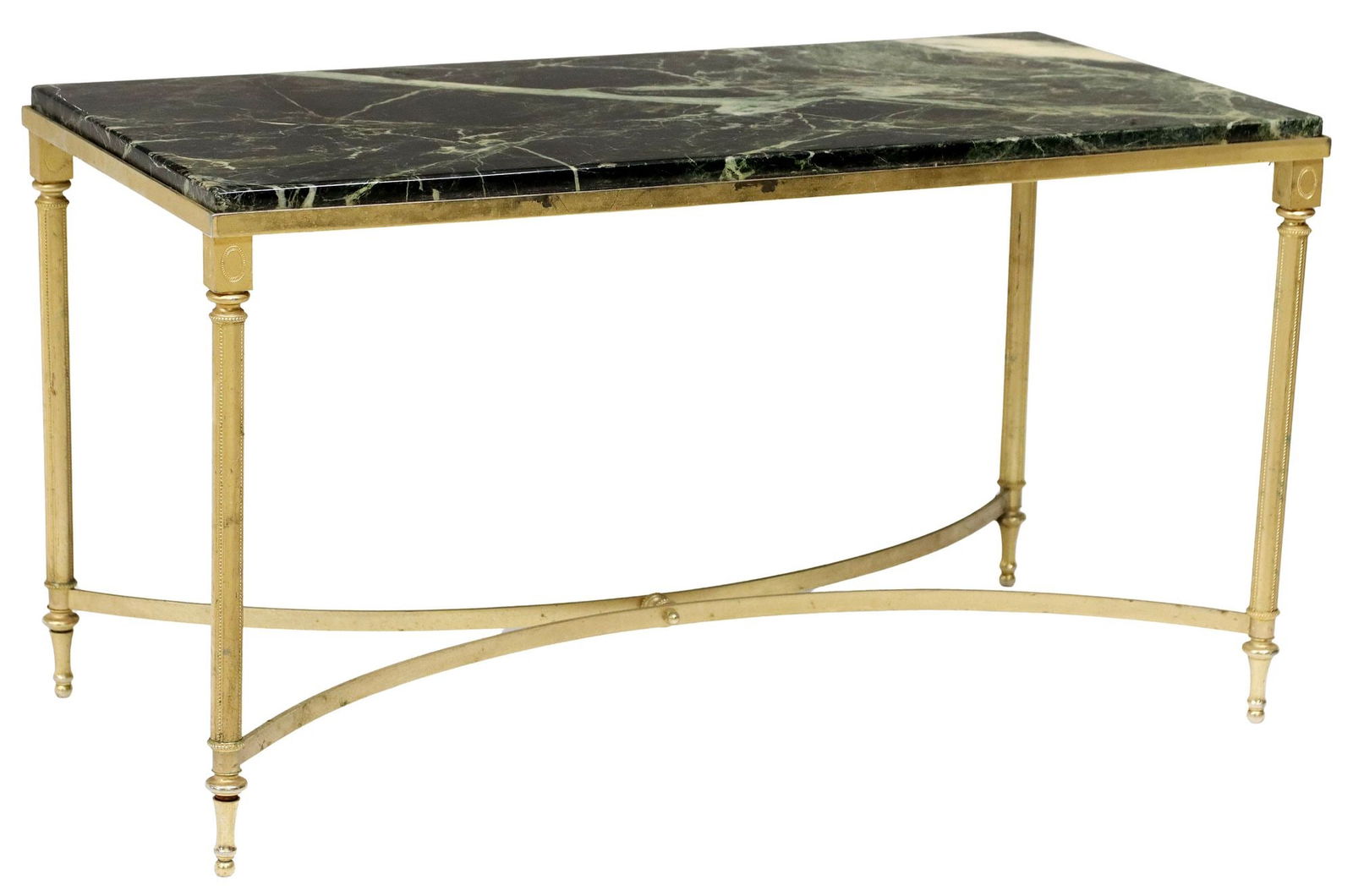 FRENCH MARBLE-TOP GILT METAL COFFEE TABLE (1 of 4)