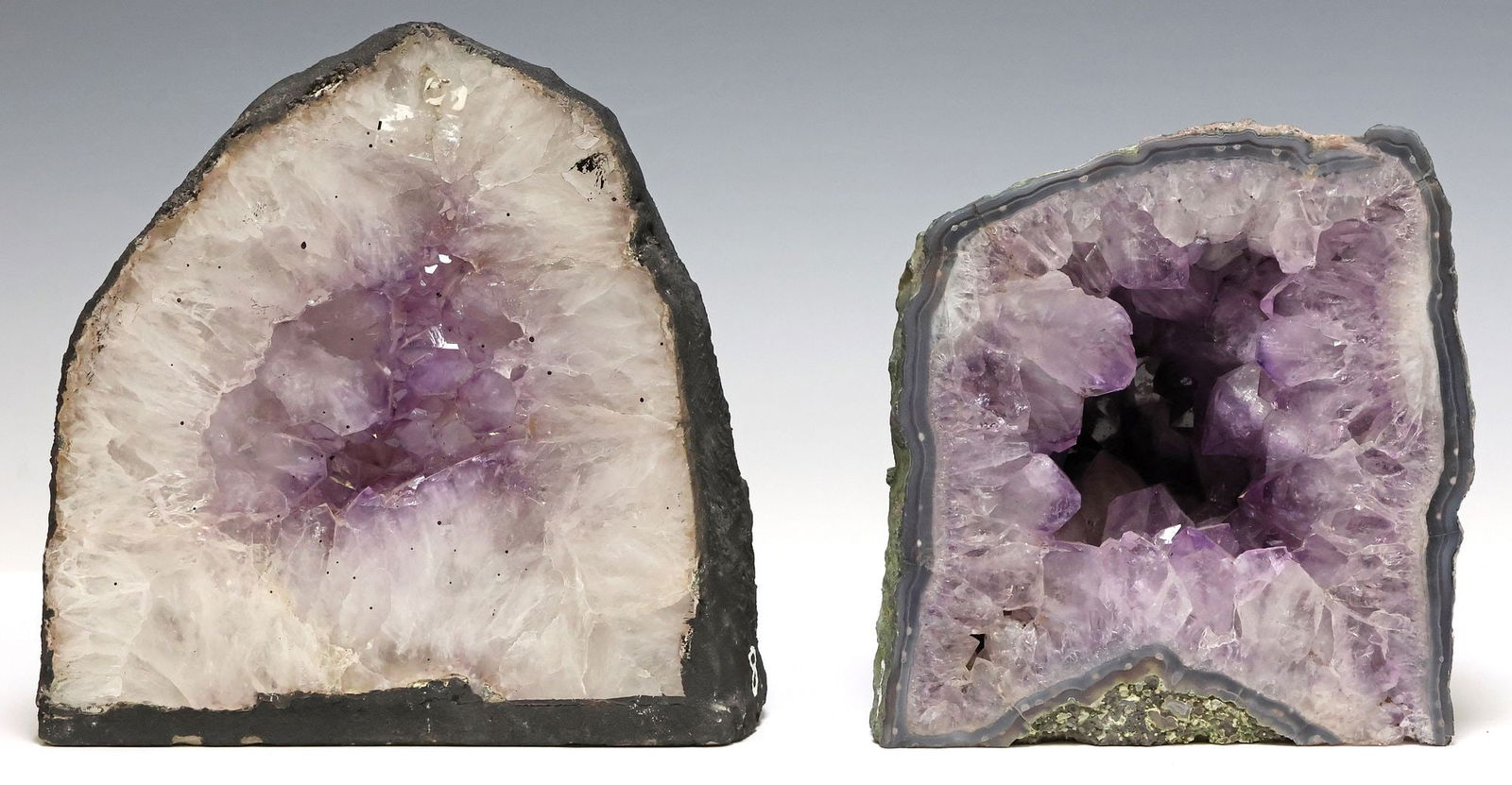 (2) GEOLOGICAL AMETHYST GEODES (1 of 5)