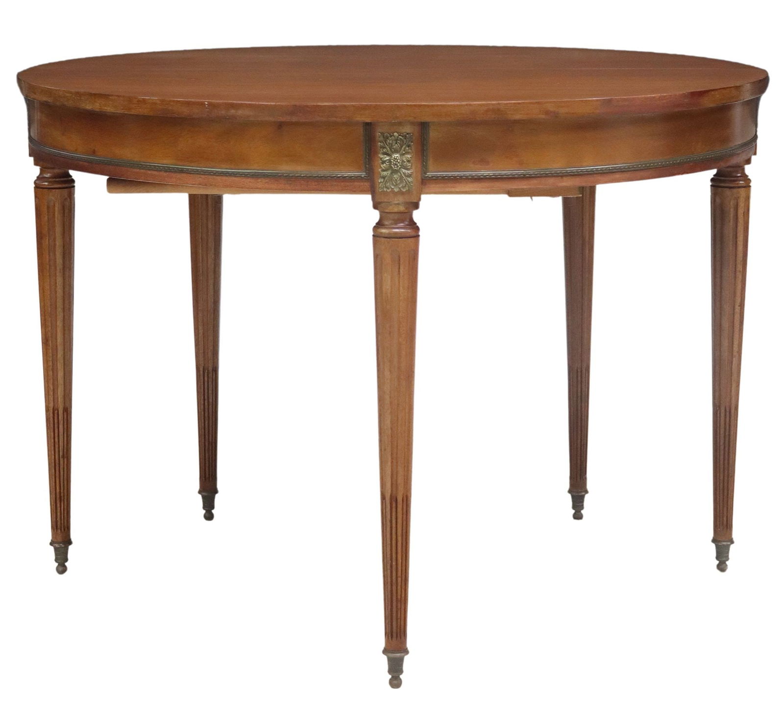 FRENCH LOUIS XVI STYLE FLIP-TOP DEMILUNE EXTENSION TABLE (1 of 5)