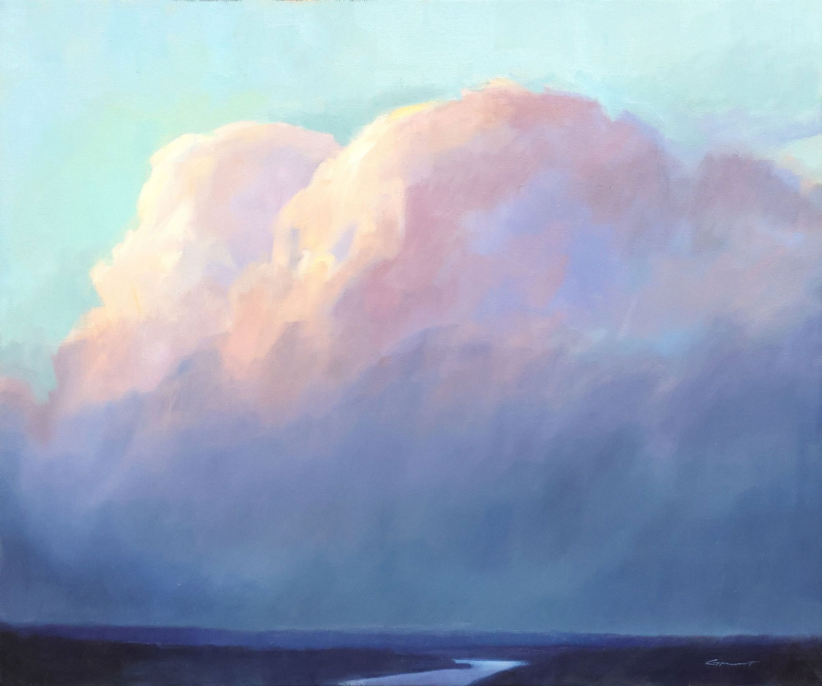 DIANNE GRAMMER (1945-2011) PAINTING 'EVENING GLOW' (1 of 5)