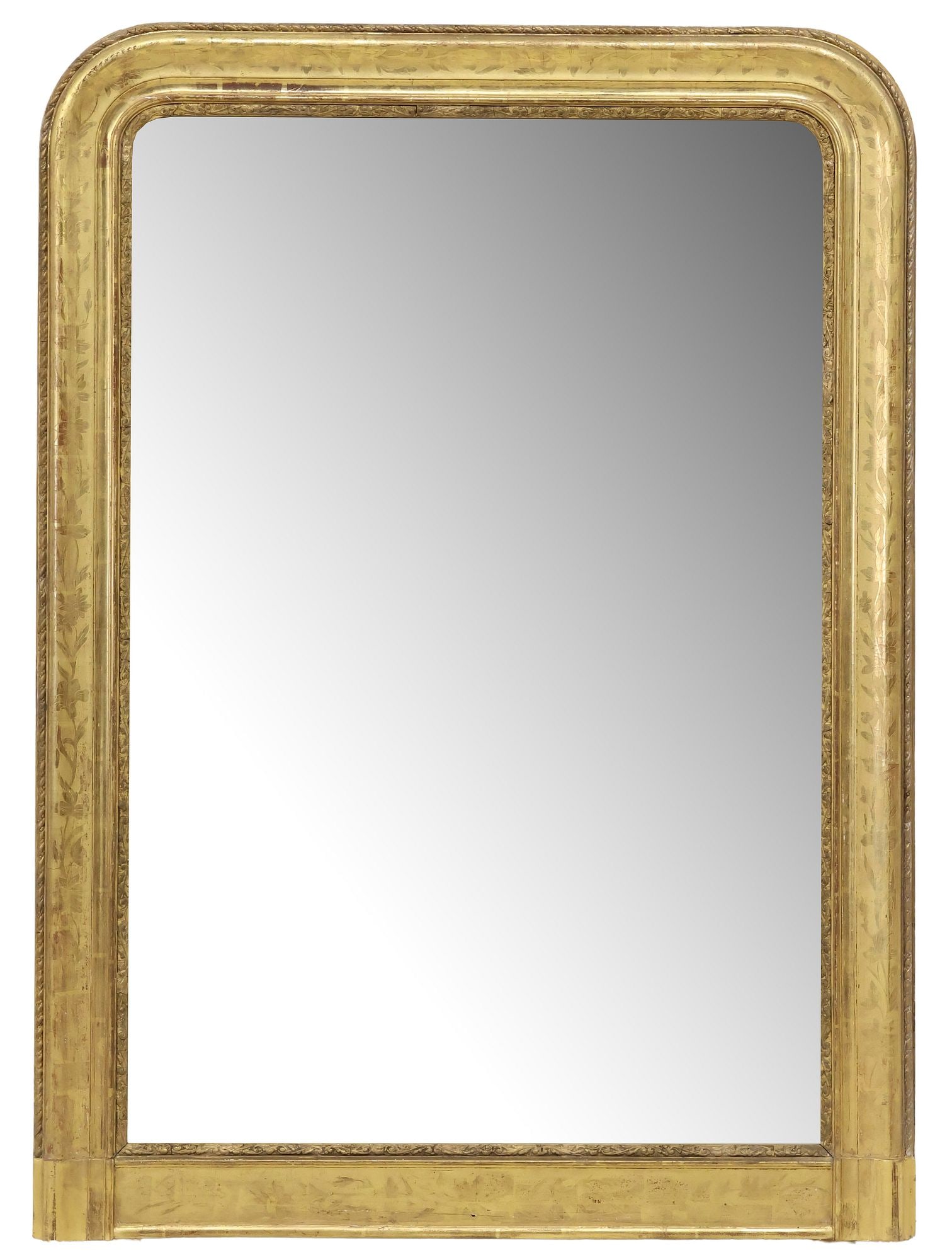 FRENCH LOUIS PHILIPPE GILTWOOD MIRROR, 56.5" X 40.75" (1 of 3)