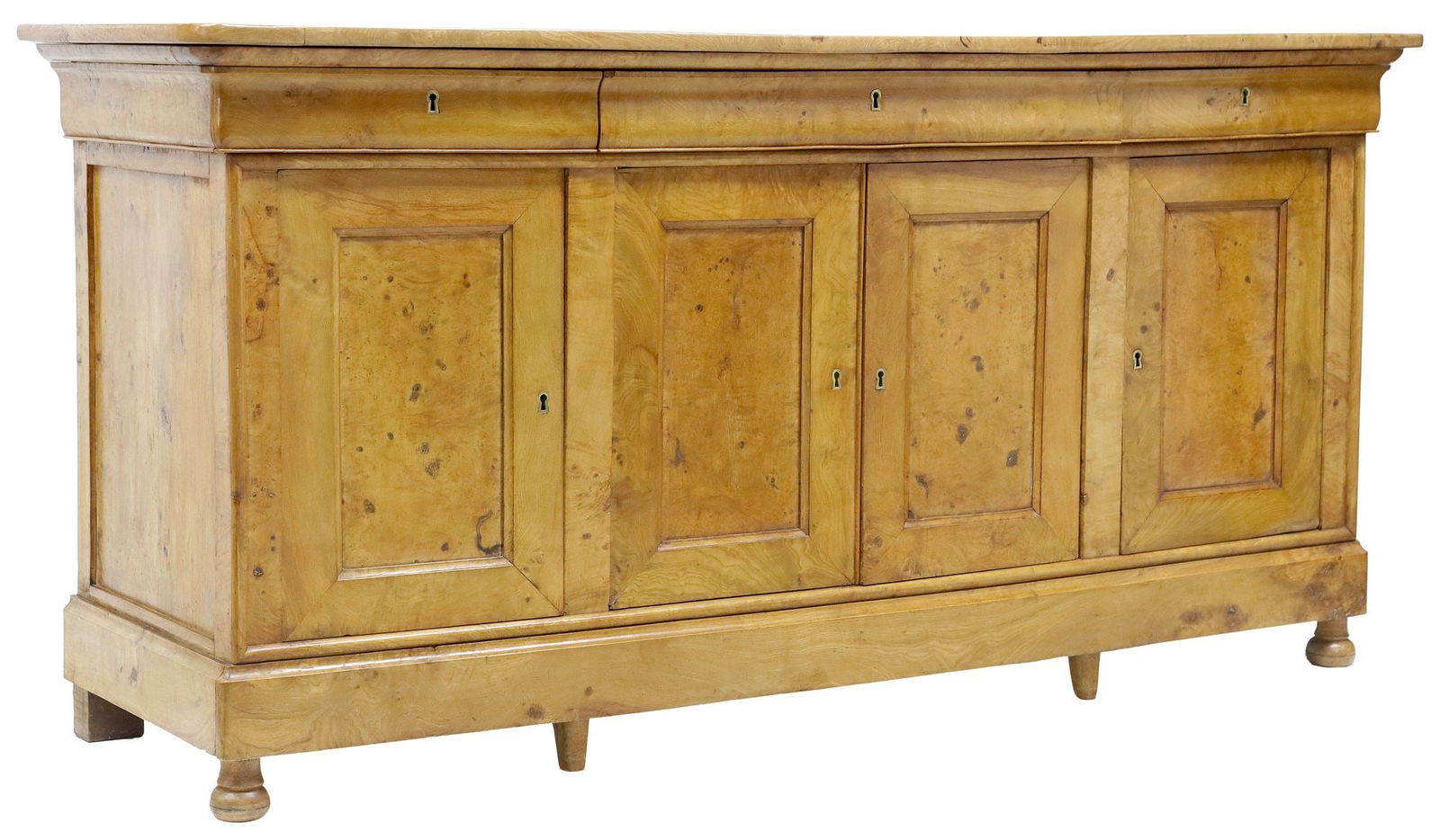 LARGE FRENCH LOUIS PHILIPPE FIGURED WALNUT SIDEBOARD (1 of 6)