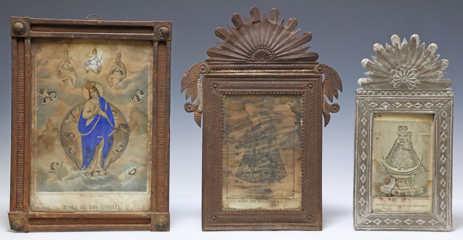 (3) FRAMED RELIGIOUS RETABLO PRINTS, MEXICO (1 of 5)