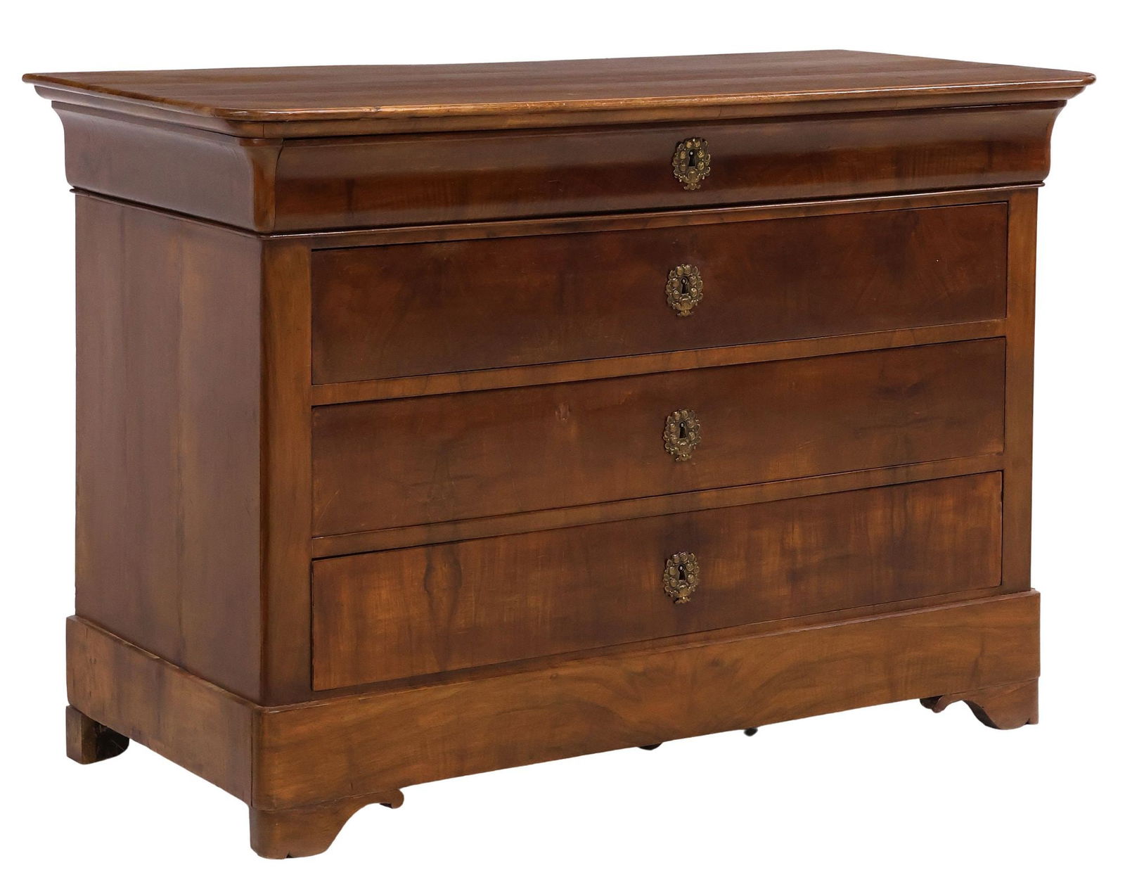 FRENCH LOUIS PHILIPPE PERIOD FIGURED WALNUT COMMODE (1 of 5)