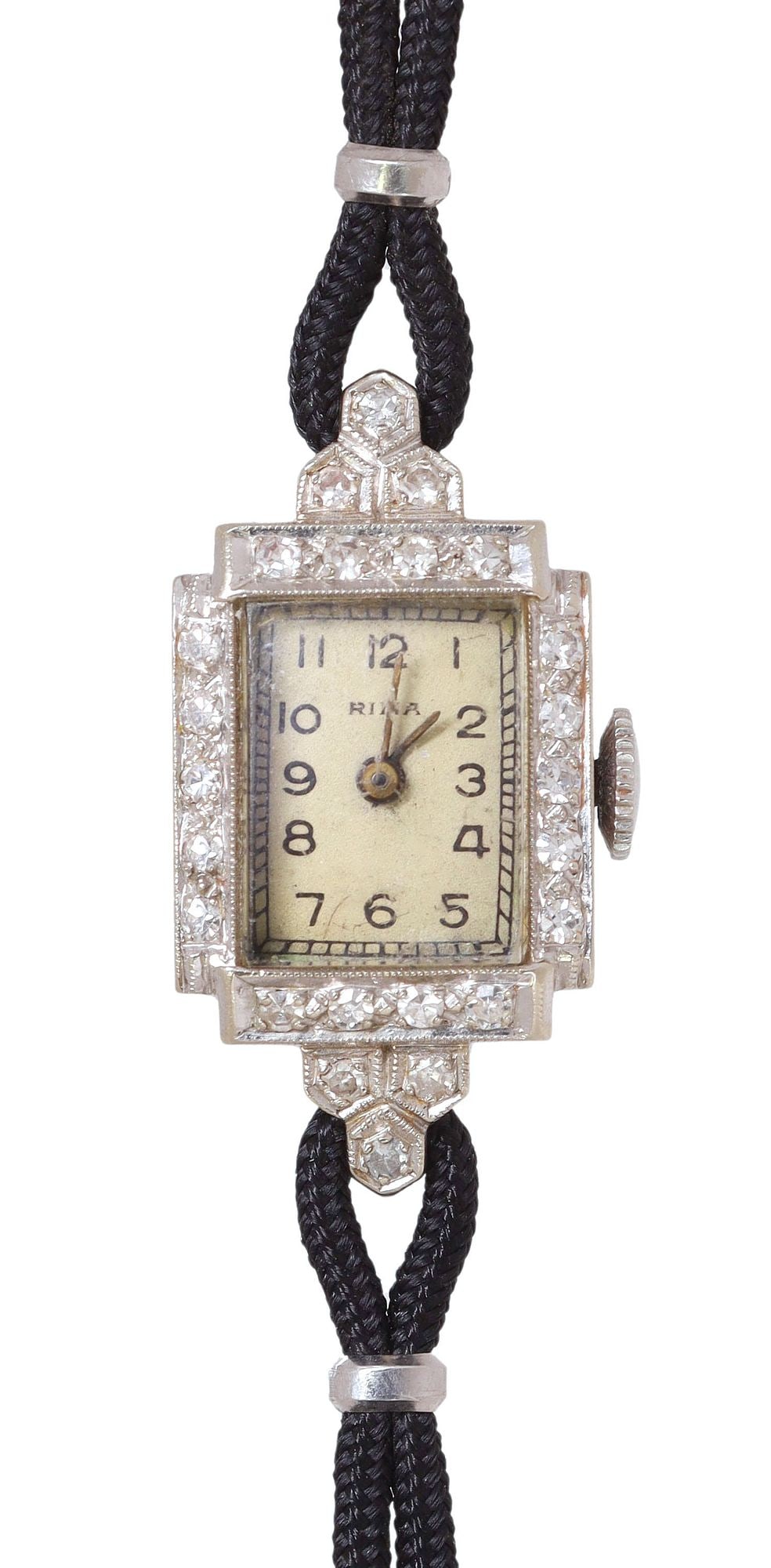 ESTATE ART DECO 14KT WHITE GOLD & 0.50CTTW DIAMOND LADIES DRESS WATCH (1 of 6)