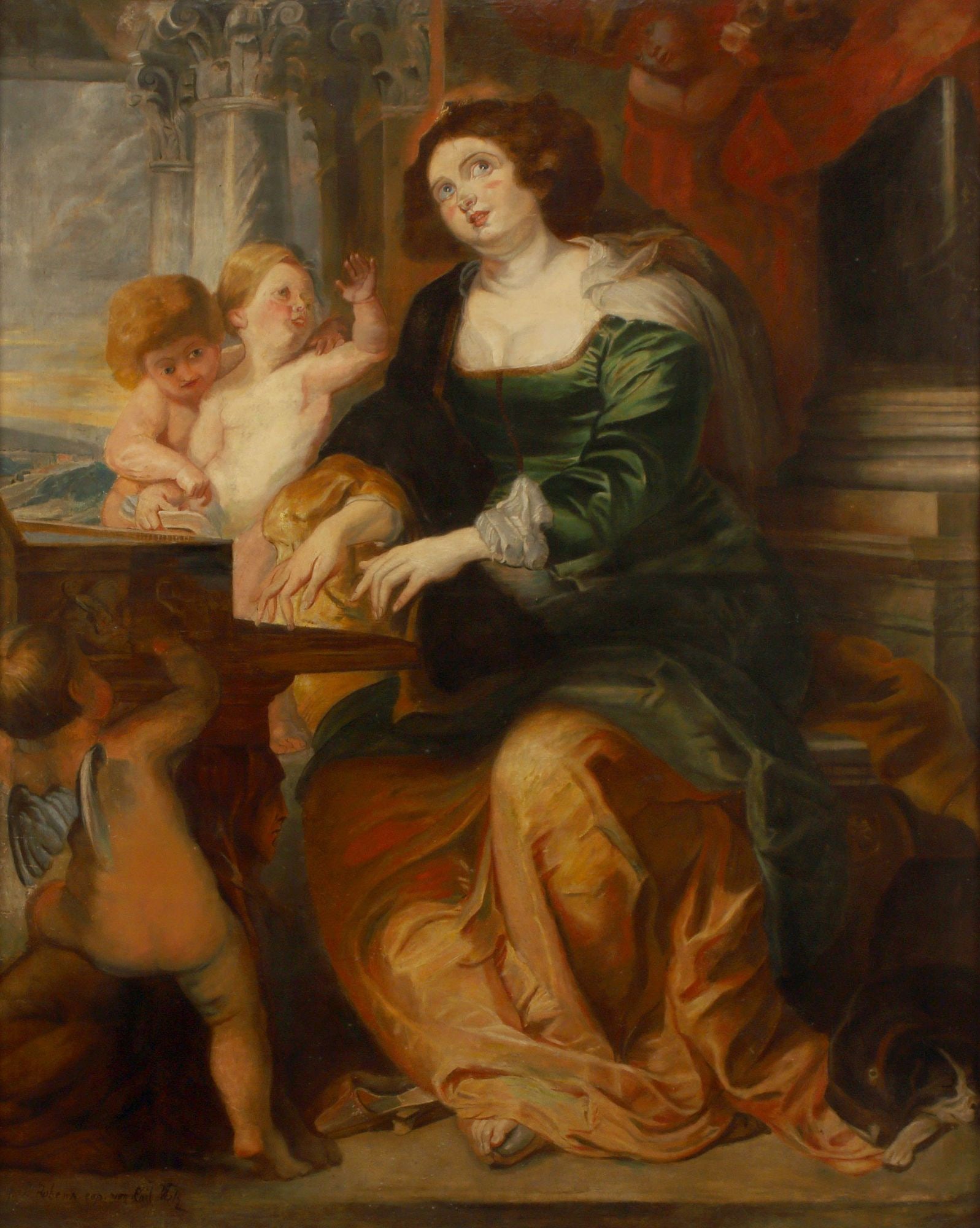 CARL WELZ (1860-1929) AFTER PETER PAUL RUBENS ST. CECILIA (1 of 8)