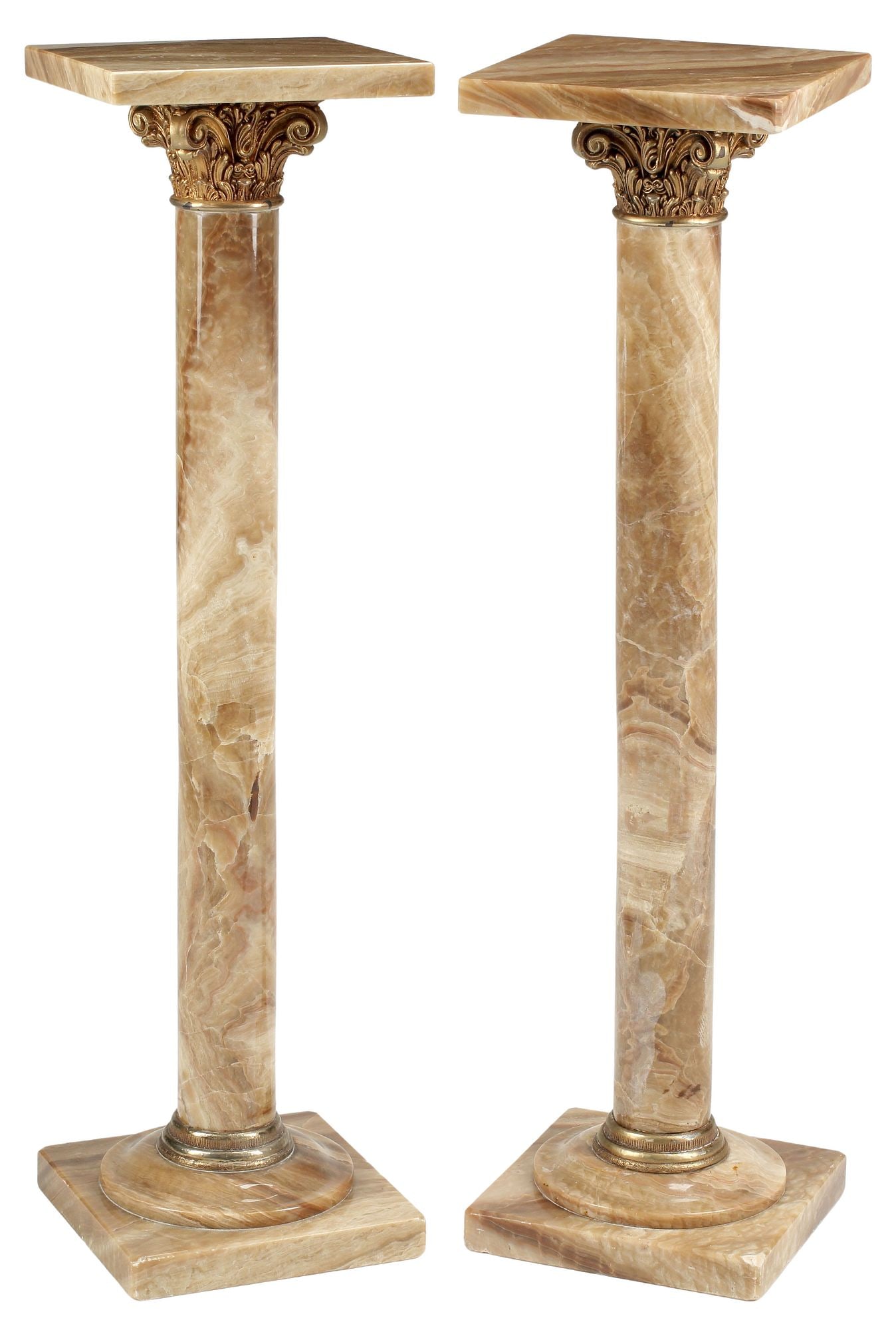 (2) ORMOLU-MOUNTED ONYX COLUMNS (1 of 5)
