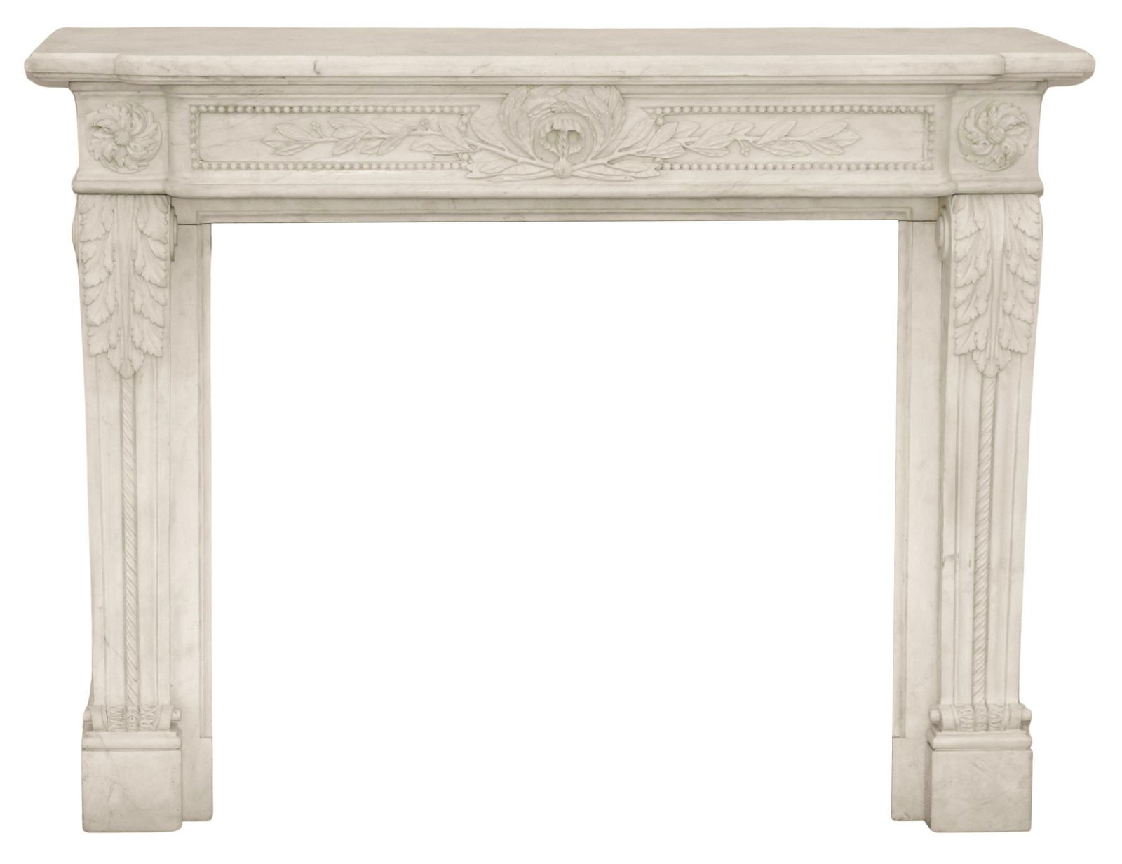 NEOCLASSICAL STYLE WHITE MARBLE FIREPLACE SURROUND (1 of 6)
