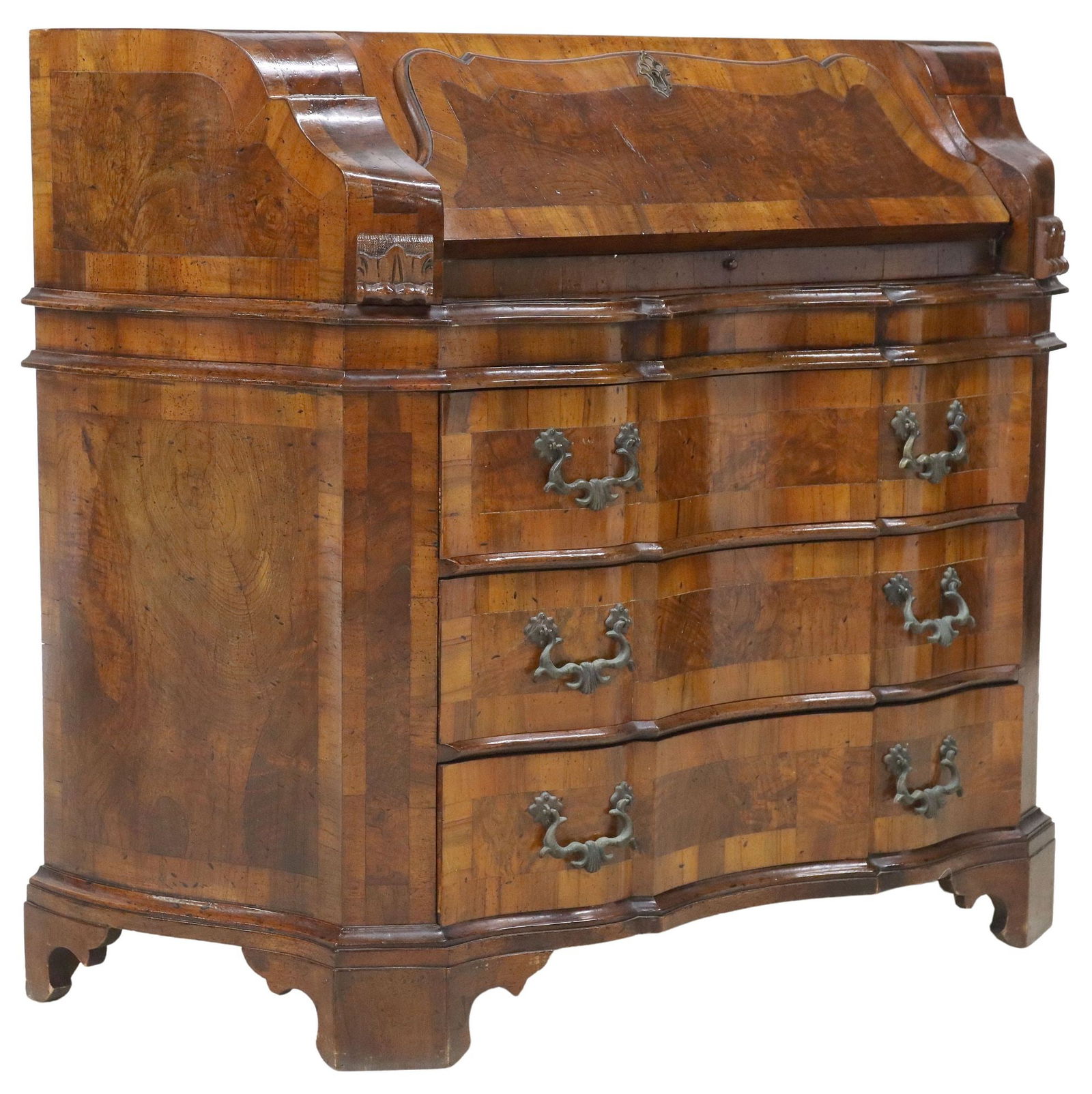 VENETIAN WALNUT SLANT-FRONT BUREAU (1 of 7)