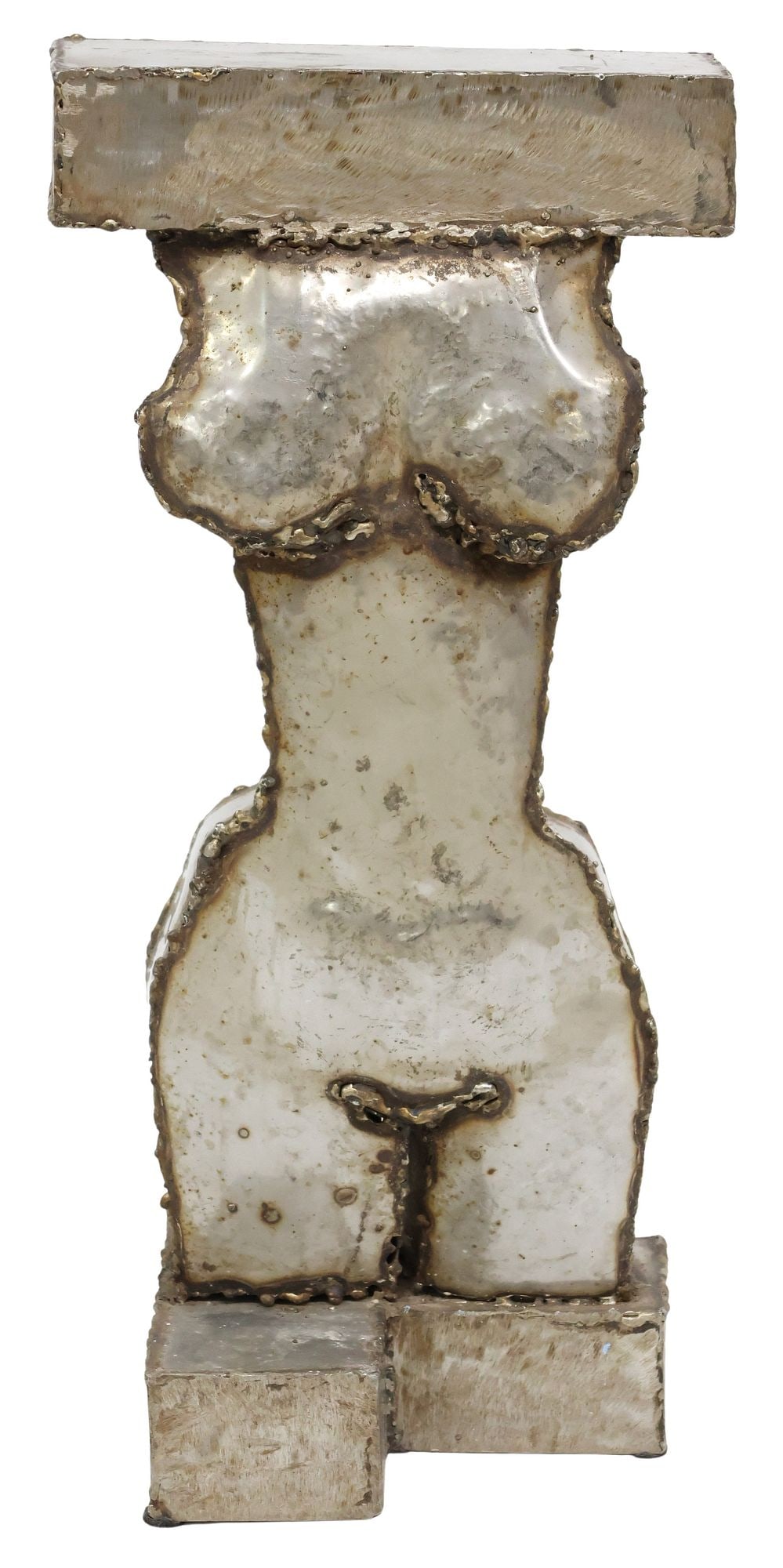 MARIAN OWCZARSKI (1923-2010) WELDED ALUMINUM SCULPTURE, FEMALE TORSO (1 of 7)