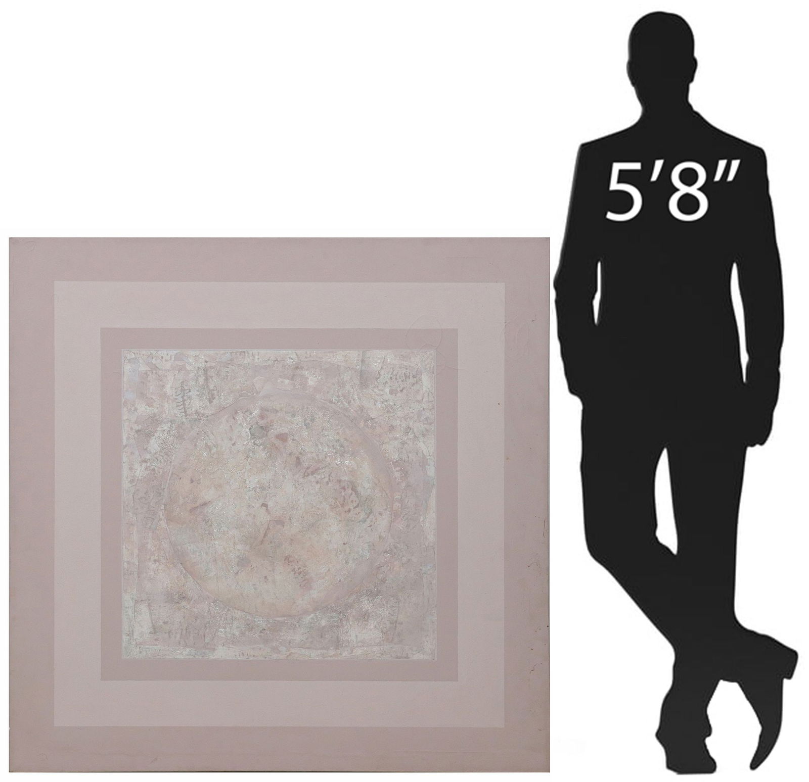 VERA SIMONS (1920-2012) ABSTRACT PAINTING, 'DAYLIGHT MOON' 52" X 52" (1 of 3)