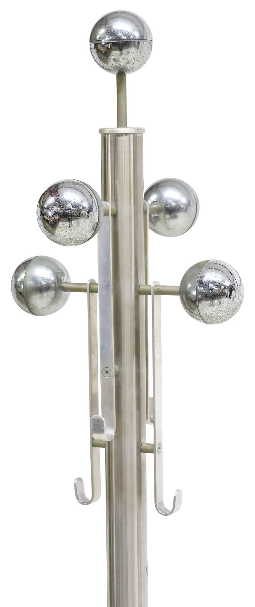 ITALIAN MID-CENTURY MODERN STAINLESS STEEL HALL TREE (1 of 5)