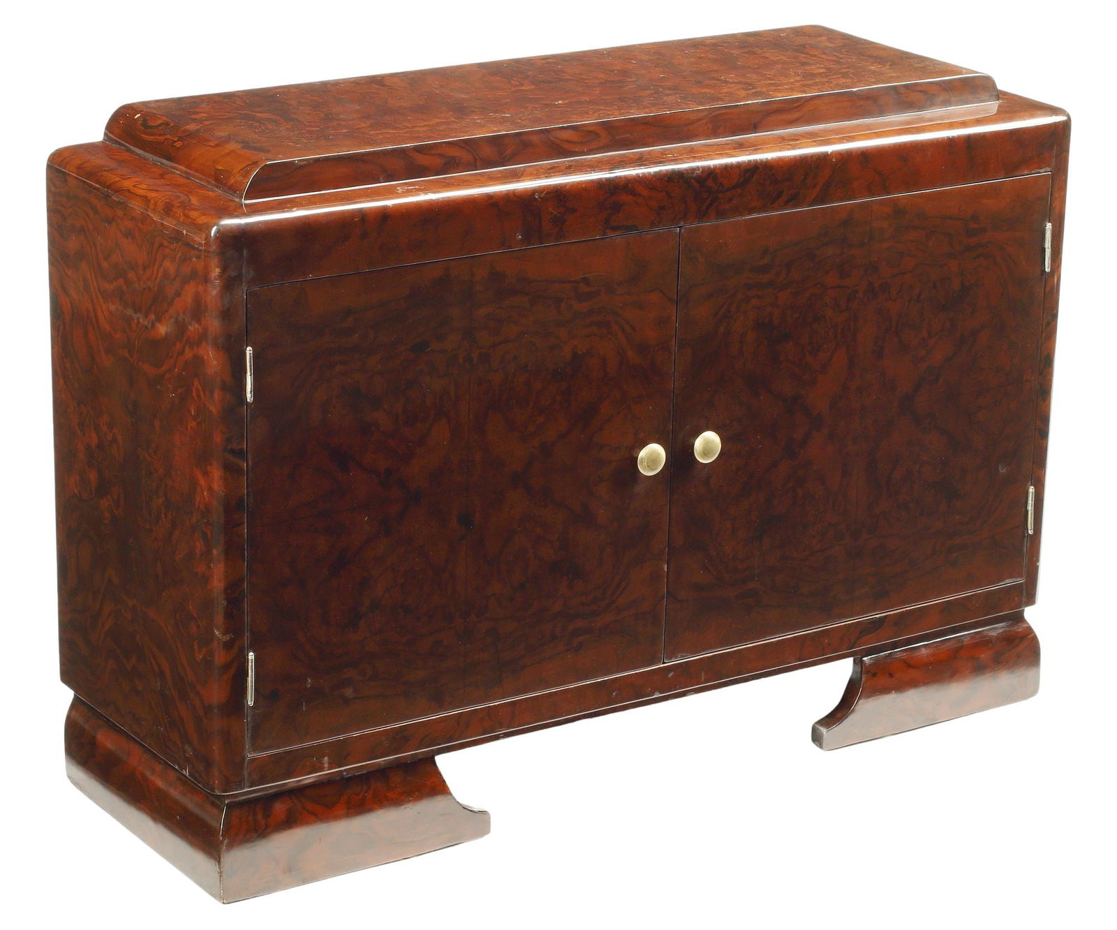 ART DECO PERIOD BURLWOOD SIDEBOARD (1 of 4)