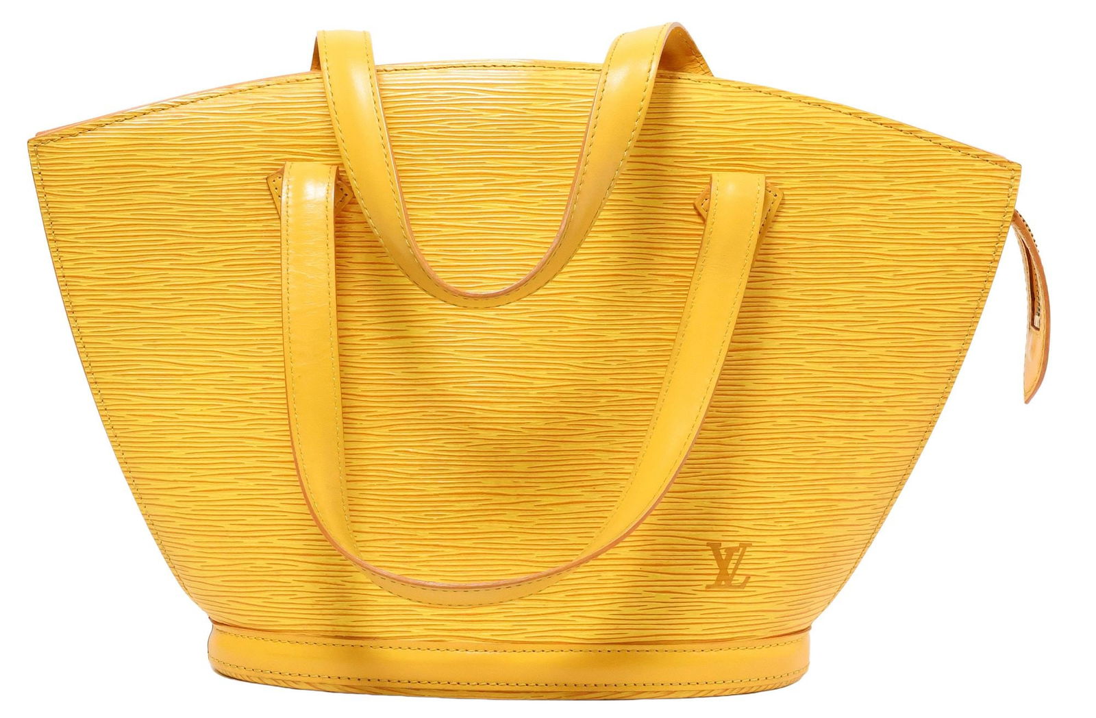 LOUIS VUITTON "ST. JACQUES PM" YELLOW EPI LEATHER HANDBAG (1 of 6)