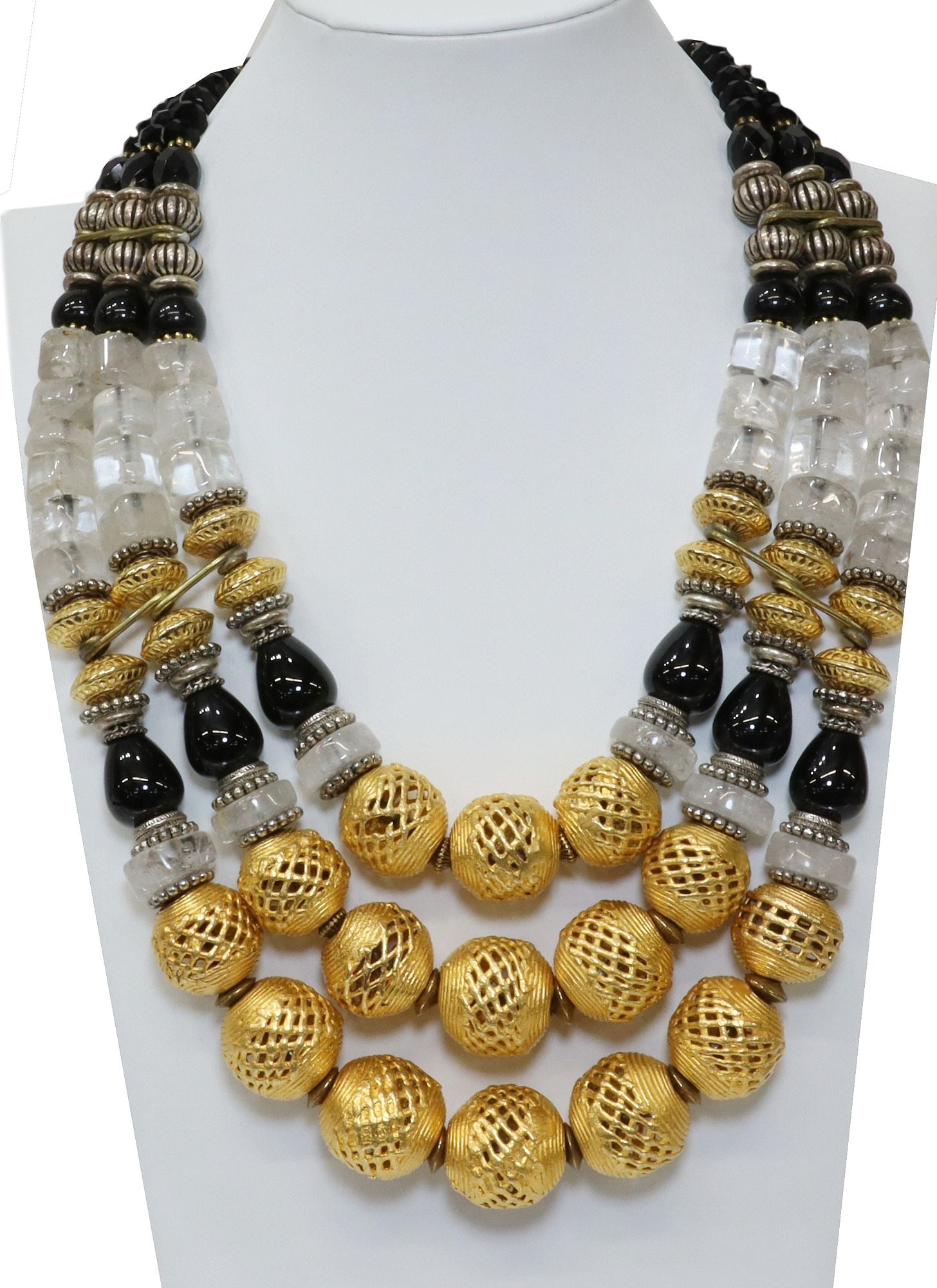 DESIGNER MASHA ARCHER BEADED STATEMENT NECKLACE (1 of 5)
