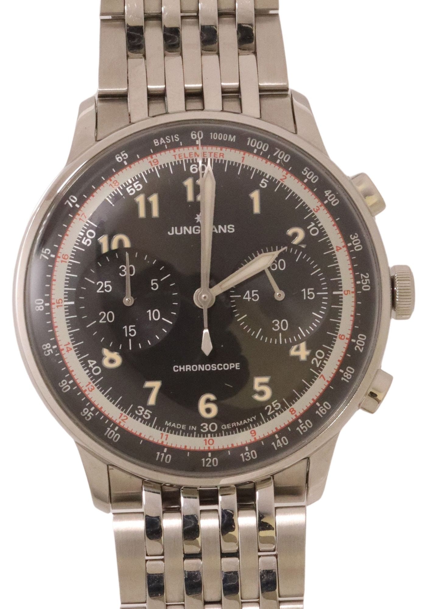 JUNGHANS TELEMETER CHRONOGRAPH AUTOMATIC STAINLESS STEEL WATCH (1 of 7)