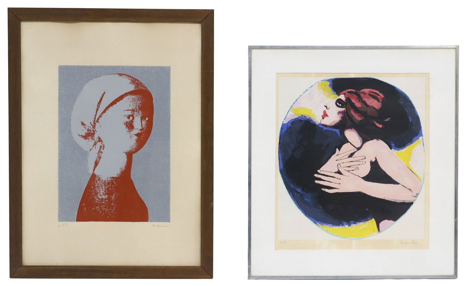 (2) ITALIAN CONTEMPORARY LITHOGRAPHS POMPEO BORRA & ANTONIO BUENO (1 of 7)