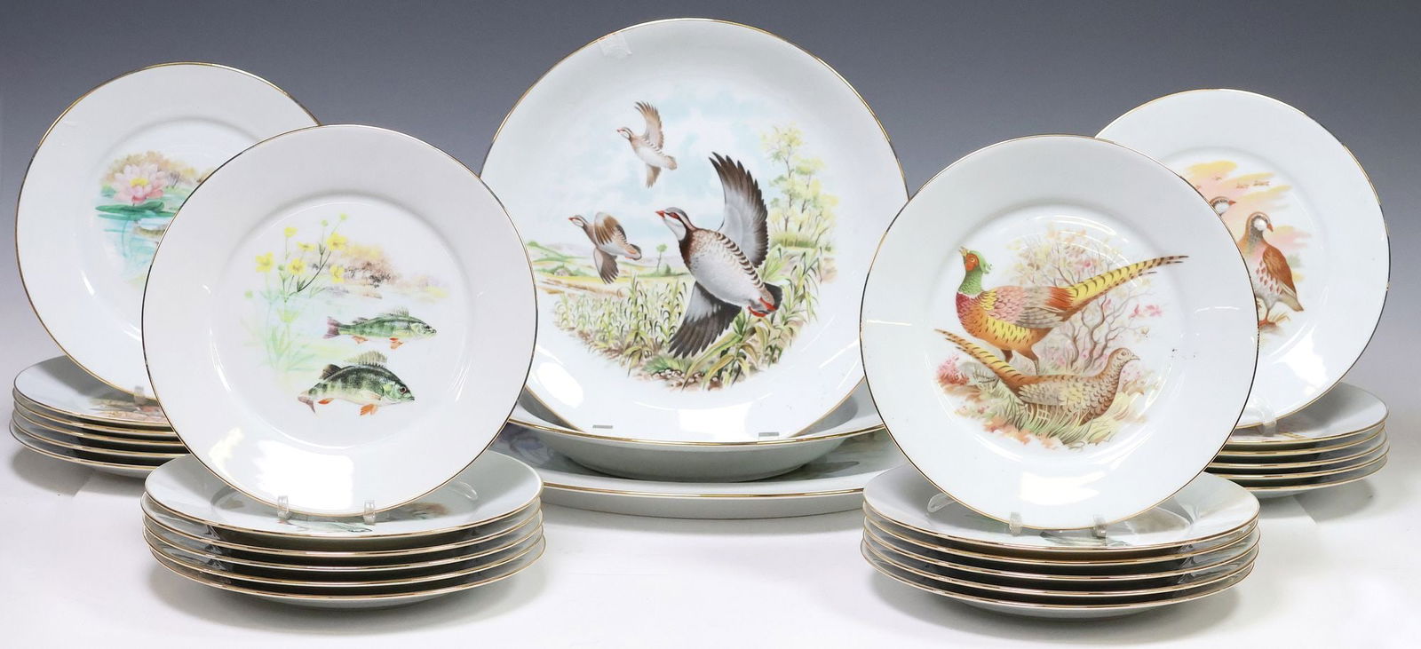 (27) FRENCH LIMOGES DE SAINT ELOI PORCELAIN GAME & FISH SERVICES (1 of 3)
